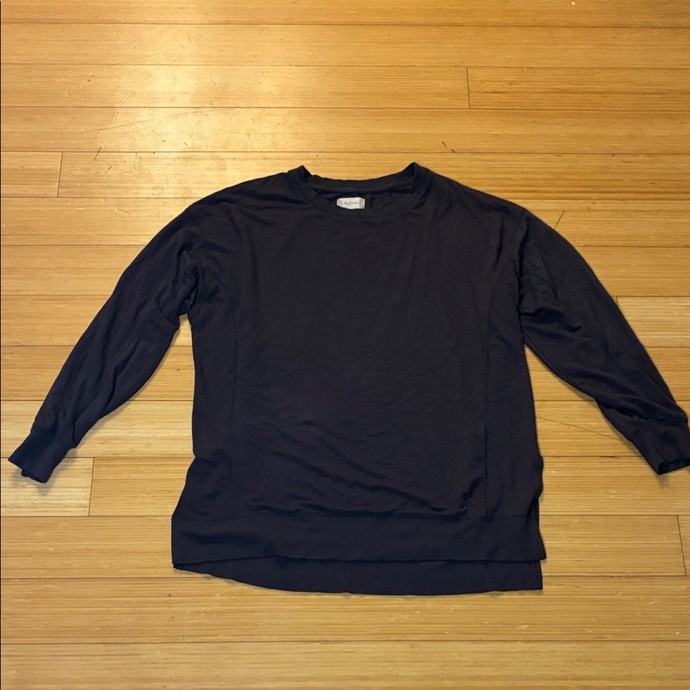 Women’s Dark Blue Super Soft Cozy Long Sleeve Shirt Sweater Sweatshirt Blouse